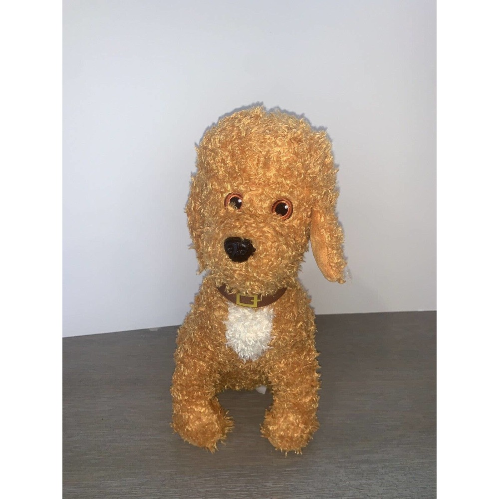 Fancy Nancy Barking Frenchy Poodle 11" Plush Dog Disney Junior Bark Sounds Brown